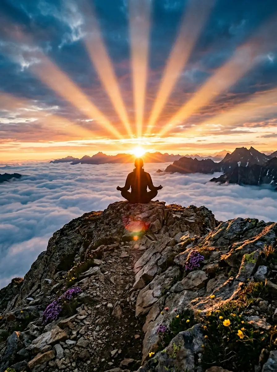 Humain en méditation